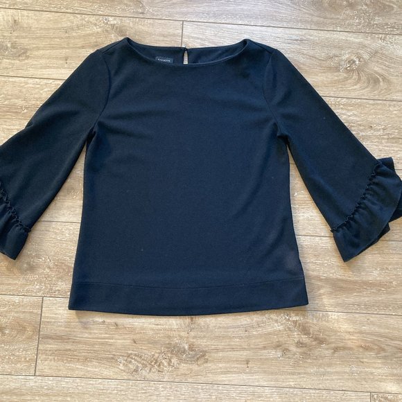 Talbots Tops - Talbots Black Top with Sleeve detail